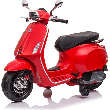 Scooter Elettrico per Bambini Licenza Ufficiale Piaggio Vespa 12V 4,5Ah Rosso