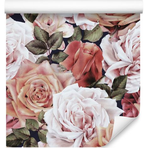 Bellissima carta da parati con rose inglesi per soggiorno e camera da letto, 50x1000 cm (1/5)