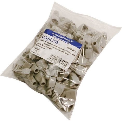 LogiLink MP0005 Knickschutztülle RJ45 MP0005     Grau 100 St.