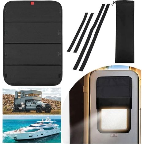 Pare-soleil étanche pour camping-car – Adapté aux portes et fenêtres de camping-cars et caravanes offre protection solaire et intimité (1/4)