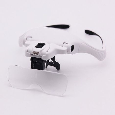 Venta al por mayor de lupas de cabeza de alta definición y gran aumento, reparación de lentes múltiples, gafas de lectura con lentes LED. (1/5)
