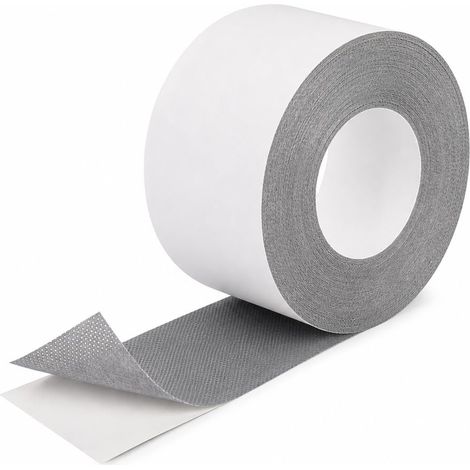 Bande de fermeture des bords pour plaques creuses - 5 cm x 25 m - Ruban adhésif en fibre de verre et aluminium - Gris - Pour serre, plaques double alvéolaire, abri de voiture et jardin d'hiver (1/5)