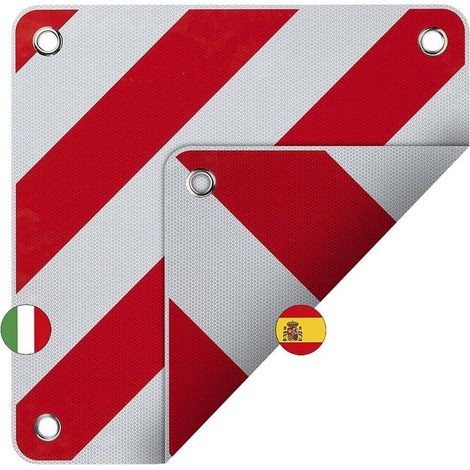 Cartello segnaletico posteriore flessibile 50 x 50 cm per italiaspagna 2in1