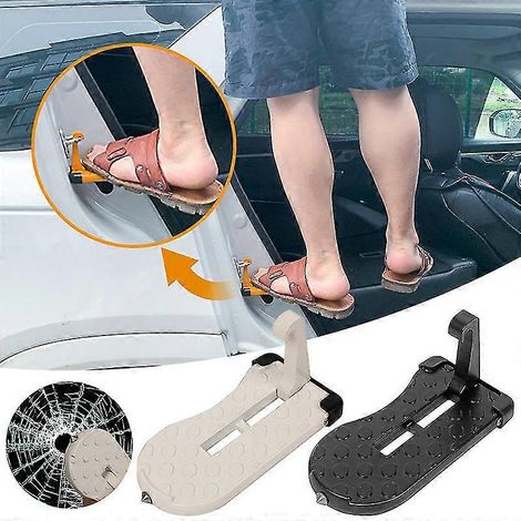 Marchepied de toit pliable pour voiture, crochet de porte de voiture, loquet universel multifonction en alliage d'aluminium, accessoire de voiture pour pédale - 1 pièce blanche (1/5)