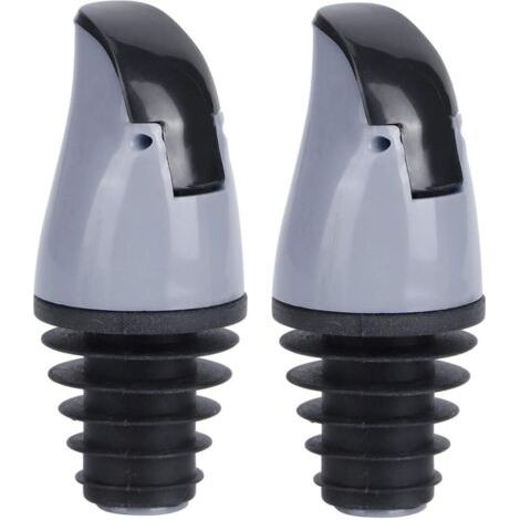PA Ölflaschen-Ausgießer-Stopper, 2 Stück, Ölflaschen-Ausgießer-Stopper für Wein, Sojasauce, Essigflaschen, Küchenzubehör (grau) (1/5)