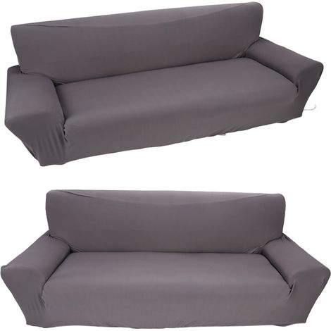 3-Sitzer Polyester-Zweisitzer-Sessel-Stretch-Sofa-Schutzbezug Grau (1/5)