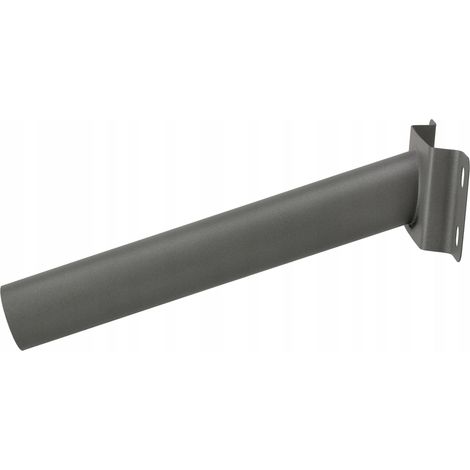 Straßenlaternenfassung Metallmast 48mm Grau Stahl