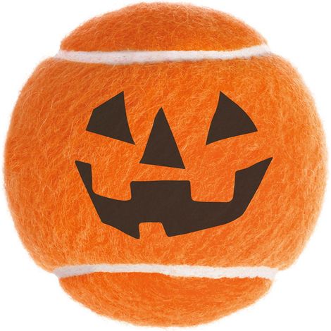 Arancione - Halloween-Themen-Tennisball Kürbis oder Monster 6,4 cm Durchmesser für Hunde (1/2)