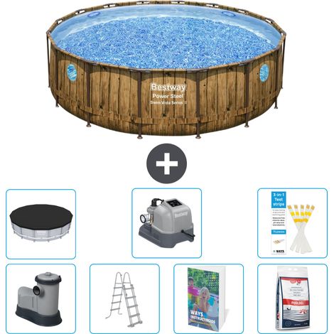 Bestway Bestway Power Steel Ronde - 488x122 cm - 8-pièces S649 (1/4)
