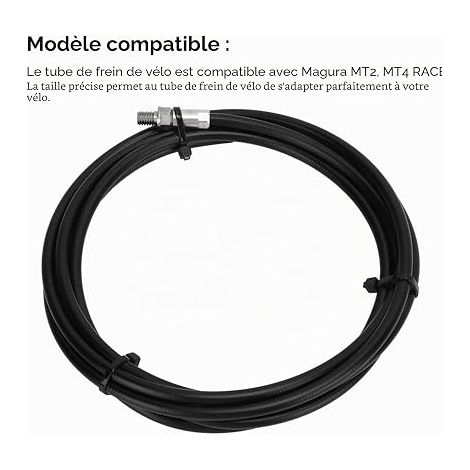 Kit de Tuyau Frein Vélo, Disque Hydraulique M avec Insert Connexion 2 MT4 Race DIY Modification Réparation (1/4)