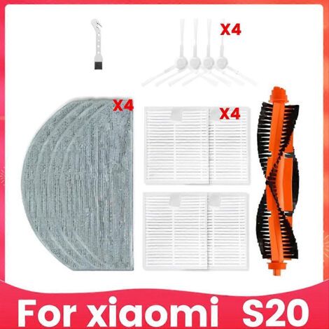 Accessoires pour aspirateur robot Xiaomi S20 : pièces de rechange, brosse principale, filtre HEPA, serpillière. (1/5)