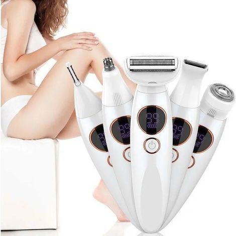 ®Rising FF Rasoir Électrique Femme,5 en 1,Rechargeable,Autonomie 90 min,Étanche IPX7 (1/5)