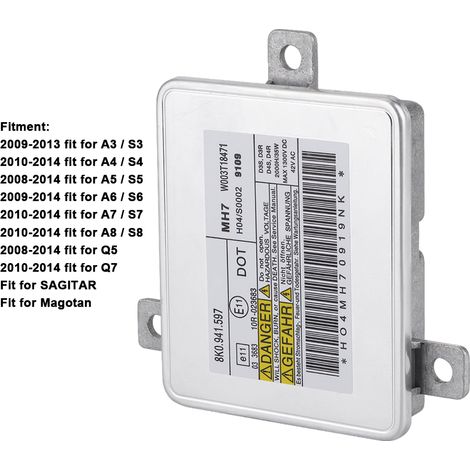 Das Vorschaltgerät D1S D3S M1-W003T18471 ist für die originalen Xenon-Scheinwerfer des Audi A3, A4, Q5 und Q7 geeignet. (1/4)