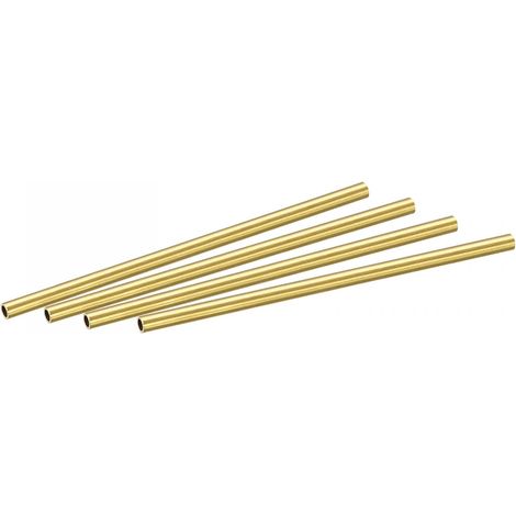 Brass Round Tube 4mm OD 0.5mm Wall Thickness 100mm L 4Pcs (1/5)