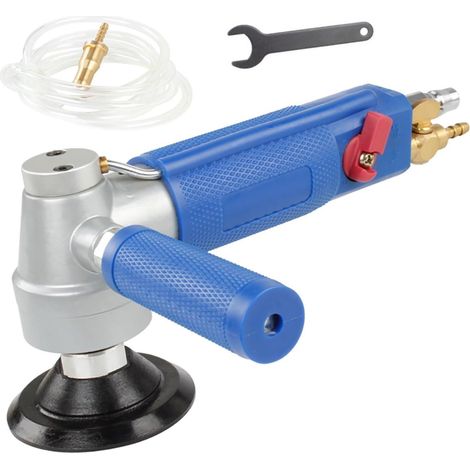 Machine de Polissage de marbre Humide d'air de Ponceuse à Eau pneumatique Professionnelle de Moulin à Eau pneumatique d'injection d'eau de 3 Pouces avec Le Tuyau de 1.8M (1/5)