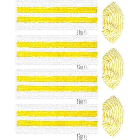 7 Accessoires Applicable à pour Kärcher SC2 SC3 SC4 SC5 Lavettes Lingettes Nettoyeur Vapeur EasyFix - 4 Pcs Serpillières pour Karcher et 2 Bonnettes pour Buse à Main (1/4)