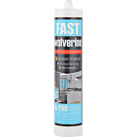Mastic silicone anti-moisissure (290 ml blanc) qualité sanitaire premium, faible odeur, joint étanche pour salle de bain et cuisine (1/4)