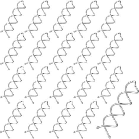 Molain 20 Stück Spirale Haarspange, Spiral Haarnadeln Haar Clip Haar Accessoires Rotierende Diy Haarnadeln Haarspangen für Haarstyling Geeignet Für Verschiedene Frisuren (Schwarz) Silber (1/5)