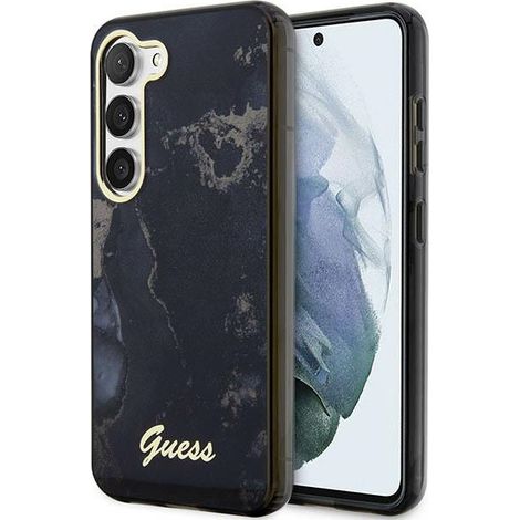 Guess GUHCS23SHTMRSK S23 S911 Schwarz/Schwarz Hartschalenkoffer Golden Marble Kollektion (1/5)
