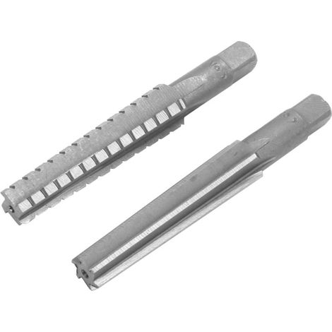 2PCS MT2 Reamer, Taper Reamer Set Morse Taper Reamer, Rough and Fine Machine Reamers MT2 Hss Straight Shank Hand Reamer Cutting Tool for Bore Machining, 1.5x12.5cm