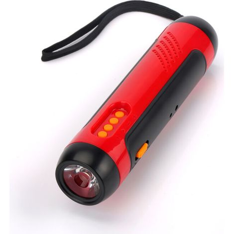 Lampe de poche portable à manivelle avec alarme radio FM 1800 mAh générateur LED pour la maison, le camping, la randonnée