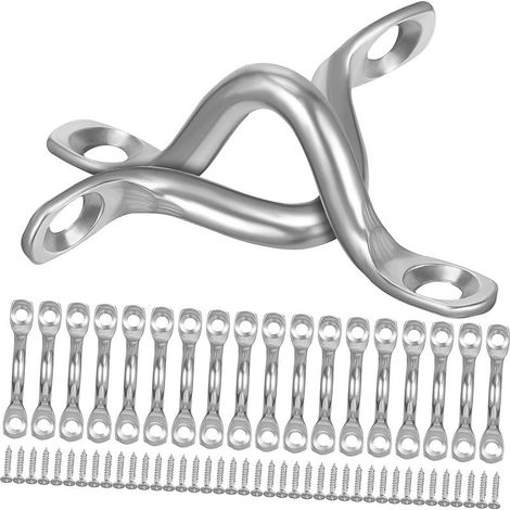 20 stainless steel buckles with screws for kayaks, canoes and boats – Robust, compact handles for versatile attachment (1/5)