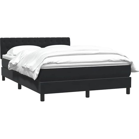 Boxspringbett mit Matratze Schwarz 160x210 cm Samt vidaXL