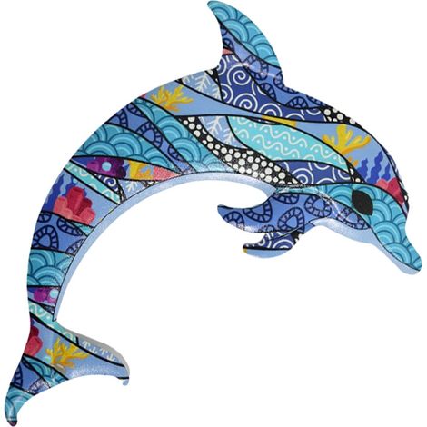 Dekorativer Delfin-Wandschmuck für Zuhause, Matrosenfigur aus Metall, Accessoire im nautischen Stil für den Innenbereich