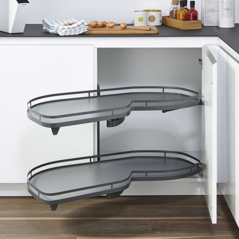 Kesseböhmer LeMans II Eckschrank-Beschlag links 450 mm anthrazit (1/5)