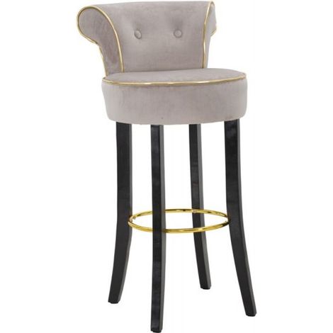 SGABELLO BAR LUXY GRIGIO CM 46X48X96