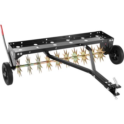 Mophorn Aérateur de Gazon Tracté 100 cm avec Pointes pour Tracteur Tondeuse, Outil d'Entretien de Pelouse et Jardin, Attelage Universel, Roues Pratiques, Plateau de Lestage jusqu'à 54,43 kg (1/5)