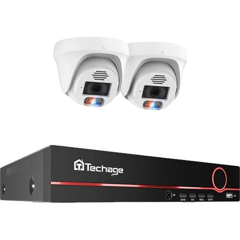 Système de caméra de sécurité, résolution 8MP, audio bidirectionnel, kit de surveillance vidéo, 3T(sports en plein air)-a, 8CH 2pcs 8MP Caméra (1/2)