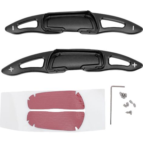Copertura di estensione della leva del cambio per volante in lega di alluminio lavorata a CNC, ricambio per Mazda 3 Axela 6 Atenza CX-3 CX-5 CX-9 MX-5, colore nero. (1/5)