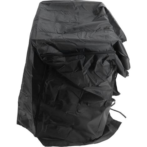 Housse Machine à Laver 210D Oxford Tissu Argenté Anti-Poussière Séchoir Balcon Protection 74x71x101cm Noir (1/5)