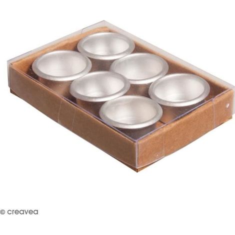 Bougeoirs en métal - Lot de 6 - Diamètre 2,2 cm (1/2)