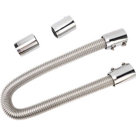 Tuyau de radiateur de liquide de refroidissement 36 pouces, Kit d'eau Flexible en acier inoxydable pour cols de 1 1/4 pouces, 1/2 pouces, 3/4 pouces, 5/8 pouces, argent. (1/4)