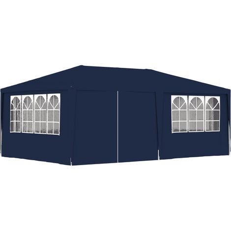 Tente de réception,Tonnelle de Jardin,Chapiteau,Barnum avec parois latérales 4x6 m Bleu 90 g/m² XZZ94058 (1/5)