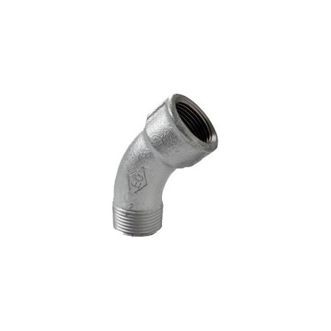 Curva galvanizada 45º MH 40 - ATUSA Diámetro: Ø1"