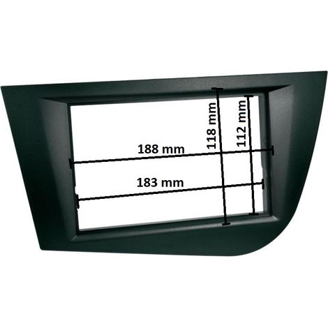Support autoradio compatible avec Seat Leon 05-12 Noir (1/2)