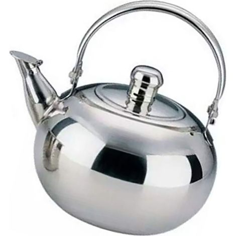 14 cm Théière argentée ménagère, filtre infuseur en acier inoxydable épaissi, bouilloire pour restaurant (1/5)