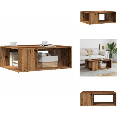 Table basse vieux bois 90x67x33 cm bois d'ingénierie - Table Basse - Tables Basses - Table D'appoint - Bout De Canapé (1/5)
