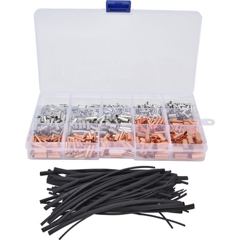 Kit de bornes automobiles en laiton et alliage PVC, 970 pièces/manchon, non isolé. (1/5)