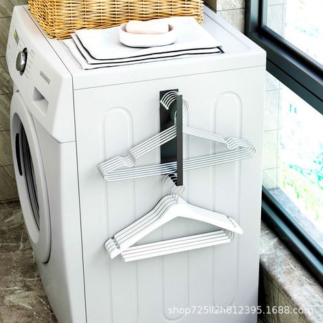 Étendoir à Linge Magnétique Sans Perçage pour Machine à Laver et Balcon, Noir (1/5)