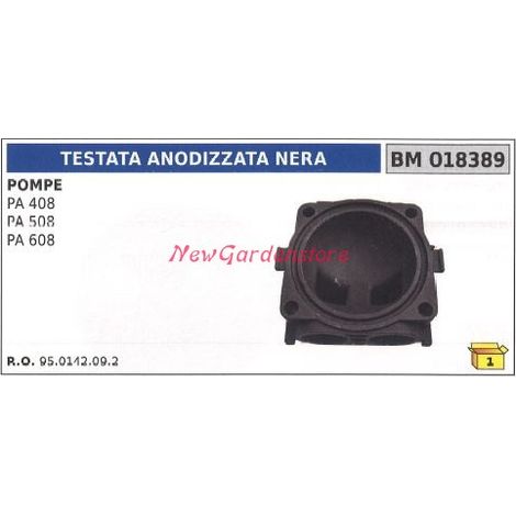 Schwarz eloxierter Pumpenkopf UNIVERSAL Bertolini Pumpe PA 408 508 608 018389