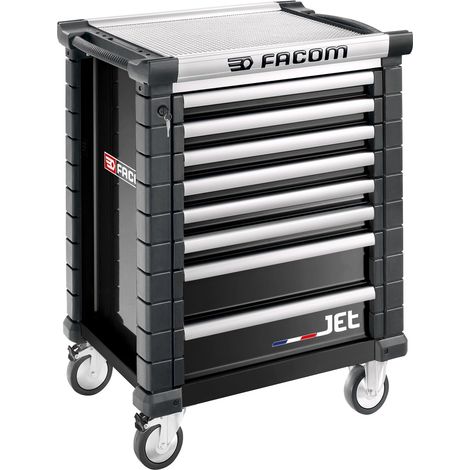 FACOM Werkstattwagen JET, 8 Schubfächer 3 Module, schwarz