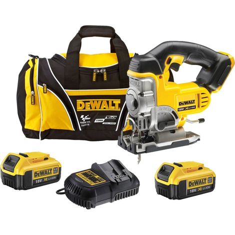DeWalt DCS331M2 18v XR Cordless Jigsaw + 2 x 4.0ah Battery Charger + Bag (1/4)