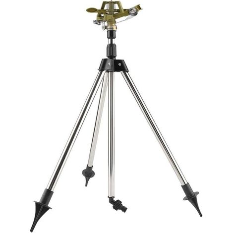 Bardusch - Support d'arrosage de trépied, trépied d'arrosage de pelouse avec Insert de Sol en Acier Inoxydable + arroseurs de Jardin à arrosage de Zinc pour Petites Zones pour Jardin de pelouse (1/5)