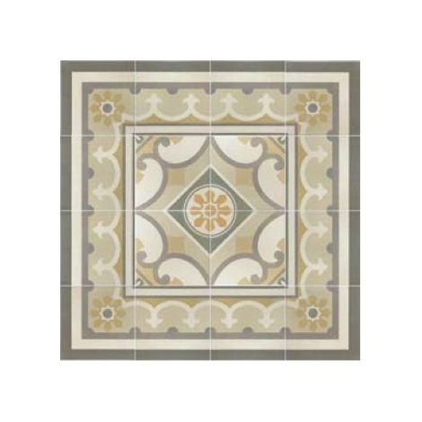 Aelle - Carrelage sol / mur effet ciment taupe 20x20 cm CAPRICE - BURGUNDY ANGLE - Vendu par boîte de m² (1/2)