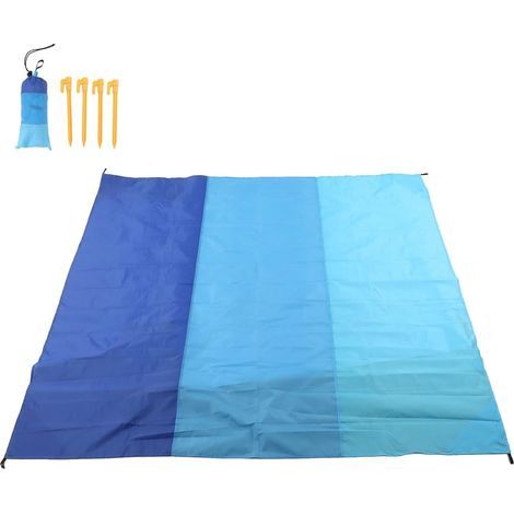 Couverture Plage, 78,7 X 82,7 Pouces, Tapis Plage Pliable, Résistant au Sable et à l'eau, Tapis Pique Nique Portable pour Camping, Randonnée, Pêche, Voyages, Concerts (1/5)