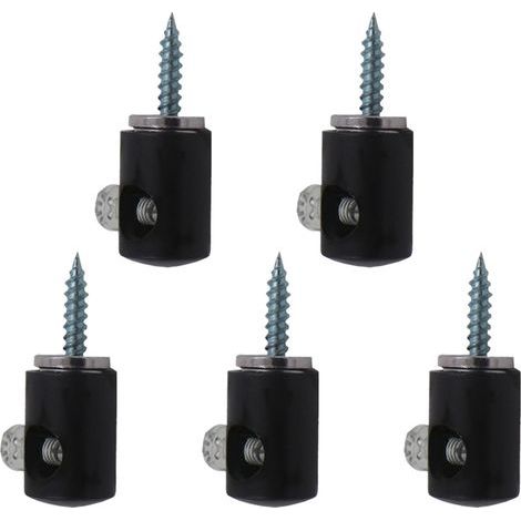 Lot de 5 serre-câbles de plafond pour luminaires suspendus, crochets en métal robuste, accessoires de lustre, lampe suspendue, crochet de câble (1/4)